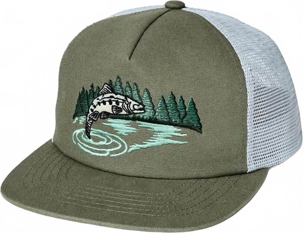 NEW FILSON men's trout trucker mesh cap in dusty pine